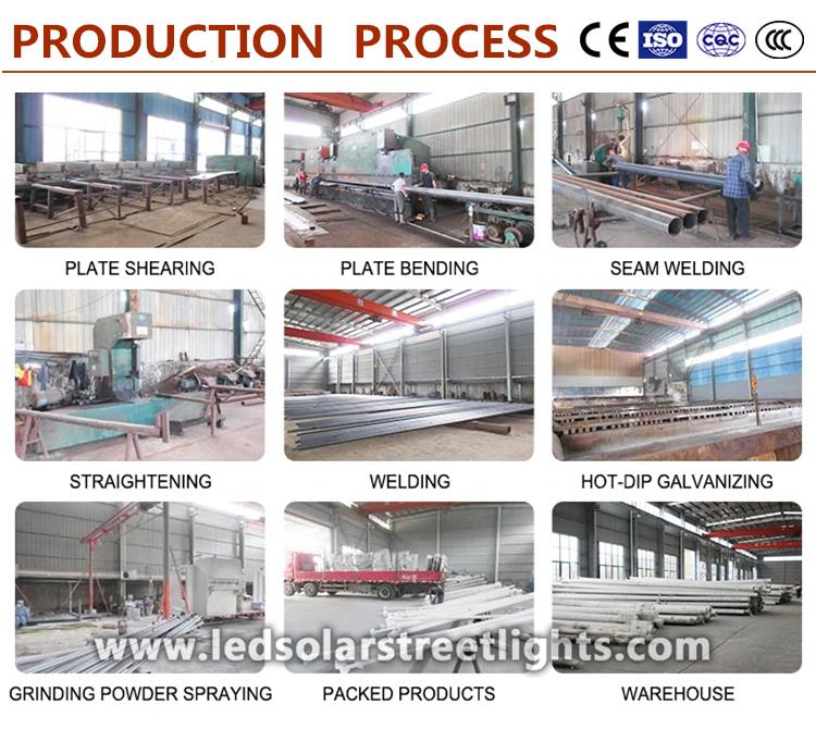 Production Process of Solar Street Light Pole