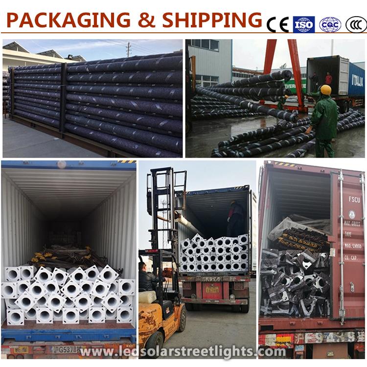 Packaging and Shipping of Solar Street Light Pole